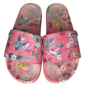 Cath Kidston Pink Floral Bird Pool Slide Size 8